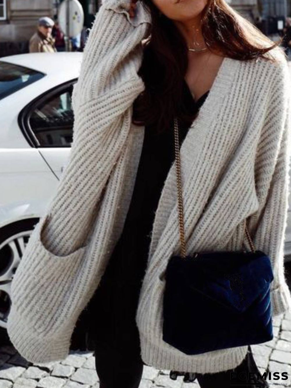 Gray Cocoon Casual Sweater | EGEMISS