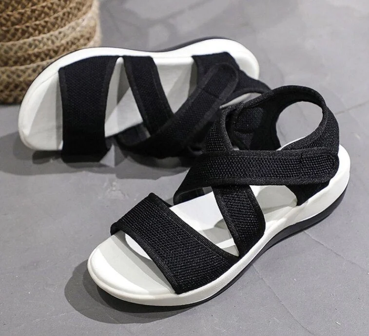 Elastic band womens sandals new fashion casual sports women's shoes breathable platform sandals women slides slippers