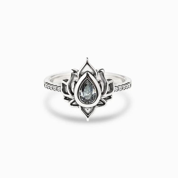 Beauty Can Come from Change Grow And Believe Lotus Ring