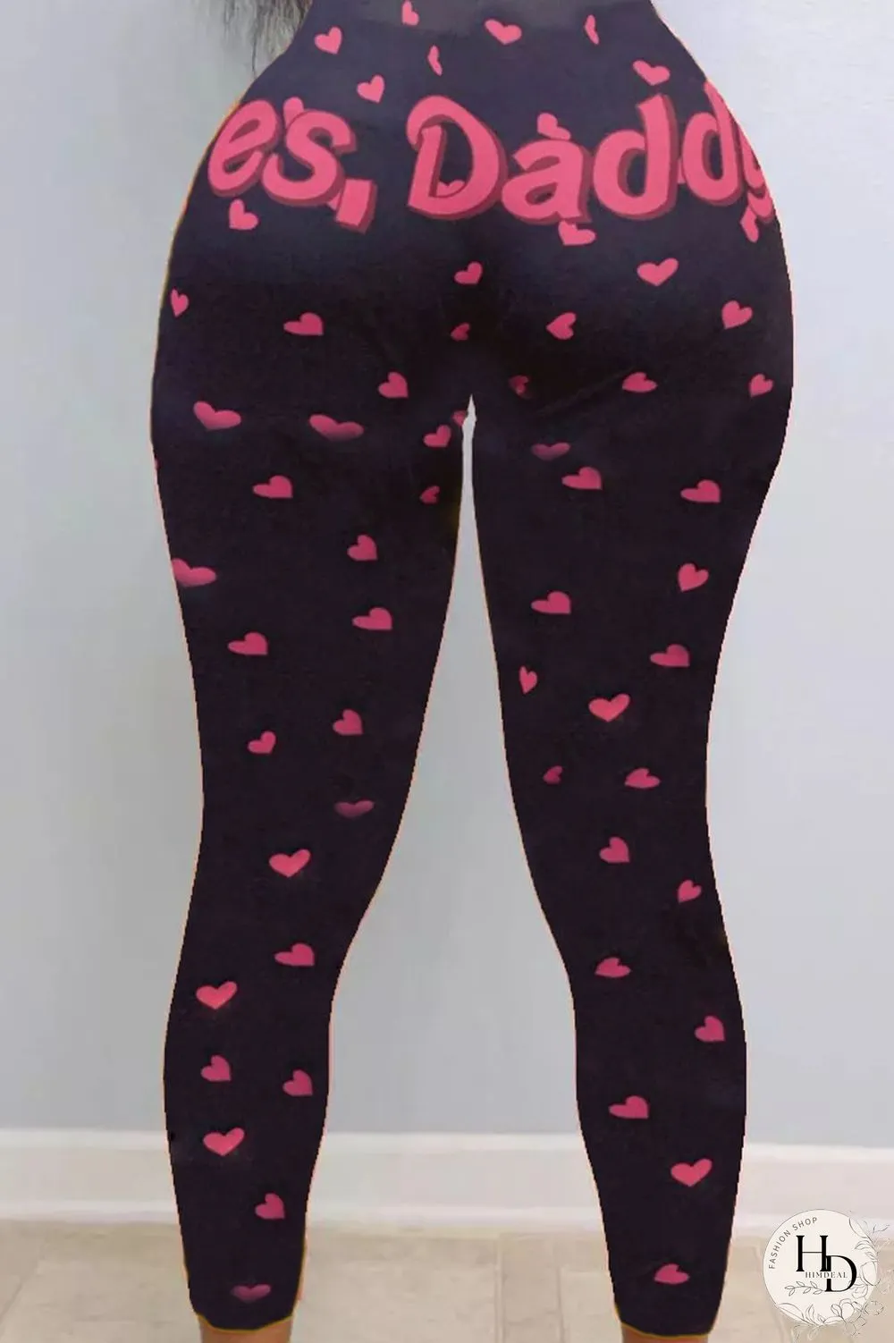 Red and white Sexy Print Skinny Bottoms