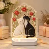 DIY Diamond Art LED Night Light &ndash; Light-Up Table Decor, Double-Sided Printed DIY Crystal Pearl Painting Decoration for Holiday & Gifts(Cat)