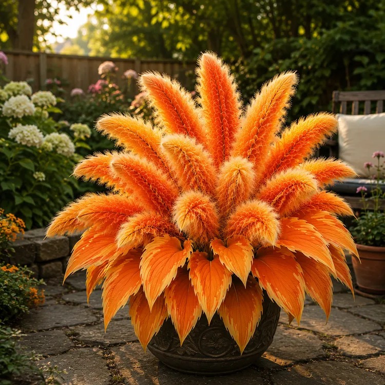 🦊Fox Tail Hosta Bulbs &ndash;  🌸Rare Fluffy Blooms with Matching Colorful Foliage