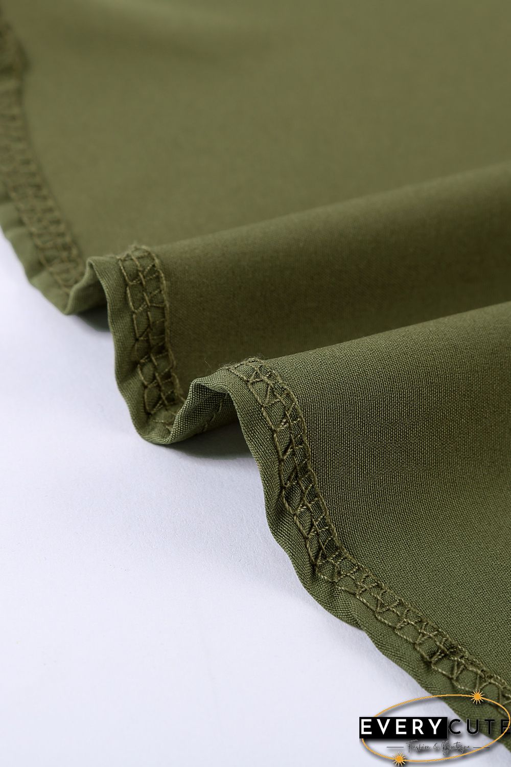 Green Spaghetti Straps Buttoned V Neck Vest