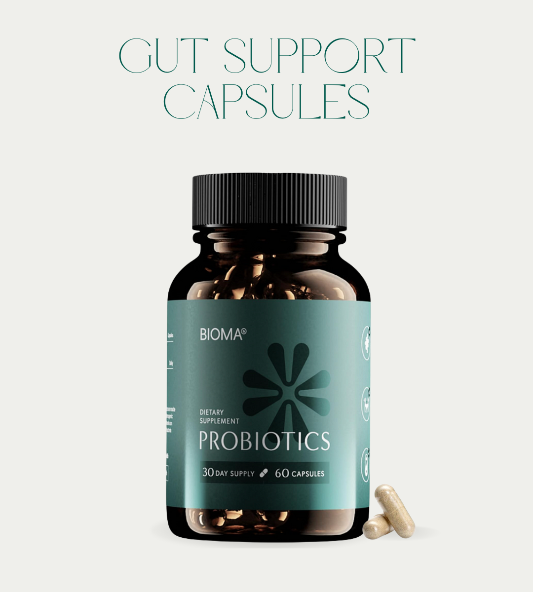Probiotics for Digestion & Weight Balance – 3-in-1 Gut Support Capsules