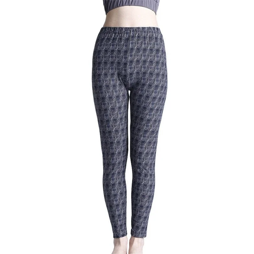 Plaid Leggings Women Sexy Pants Push Up Leggings Fashion Fitness Leggins Gym Sporting High Waist Trousers