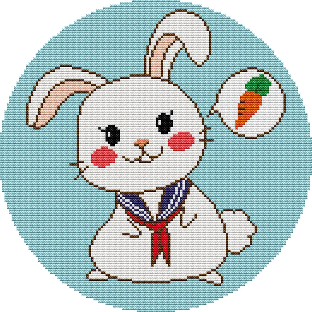 Sailor Rabbit - 14CT Joy Sunday Stamped Cross Stitch(31*31cm)