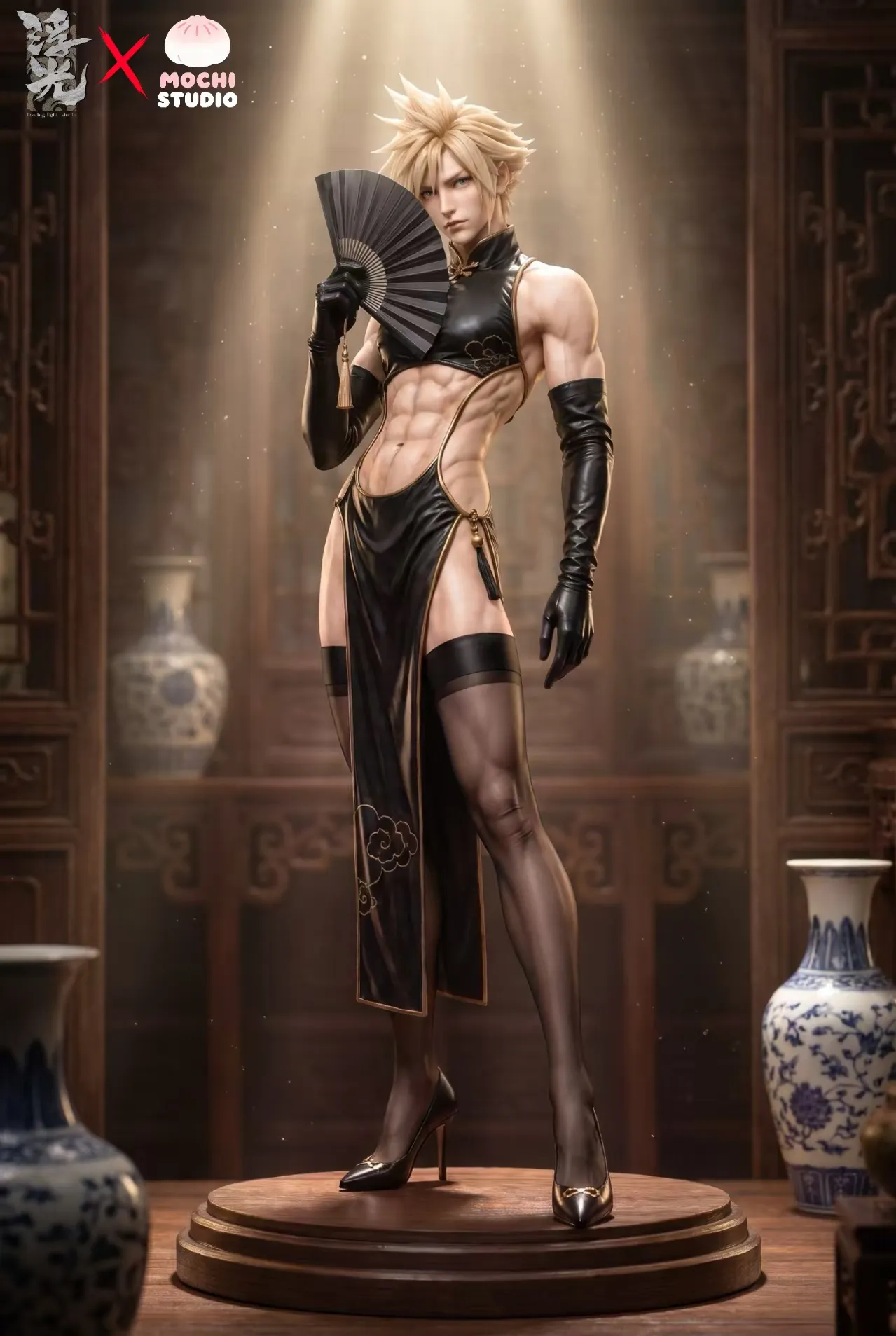 MOCHI Studio X Floating Light Studio - Cheongsam Handsome Man Cosplay Series 001 Cloud Strife-