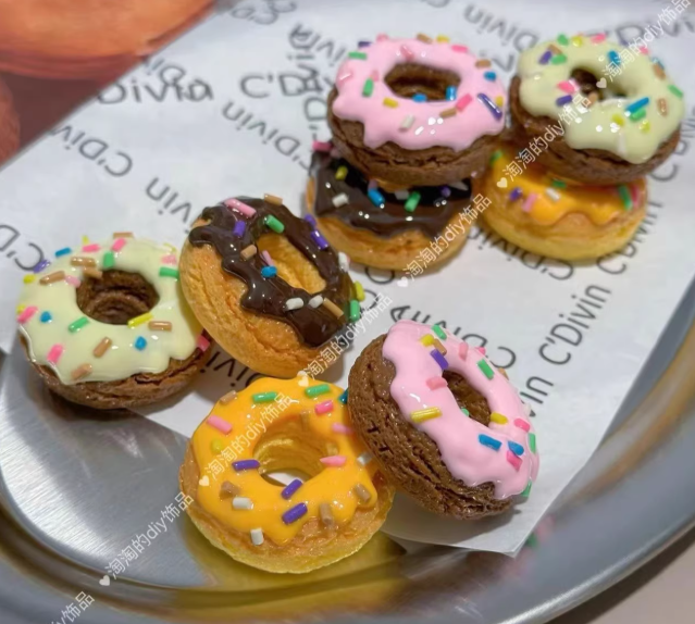 Mini Donut Set Resin Charm