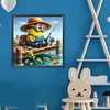 Minions Angeln - Rundbohrer Diamantmalerei - 40*40cm