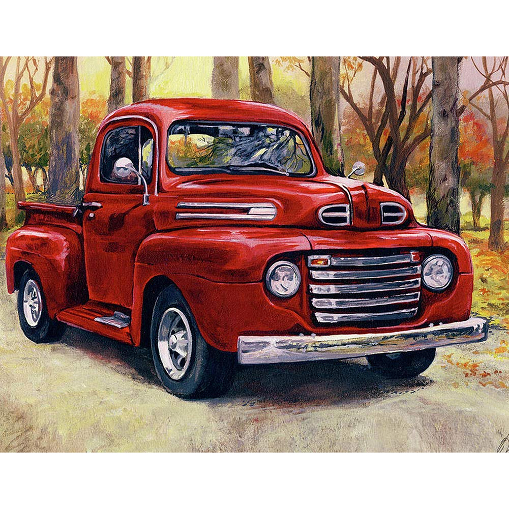 

50*40CM - Square Drill Diamond Painting - Car, 501 Original