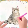 4PCS 2D/Flat Acrylic DIY Diamond Art Fridge Magnet Kit British Shorthair Design DIY Art Fridge Magnet Refrigerator Sticker Magnetic Diamond Art Decor Refrigerator Mailbox Home Decoration DIY Crafts