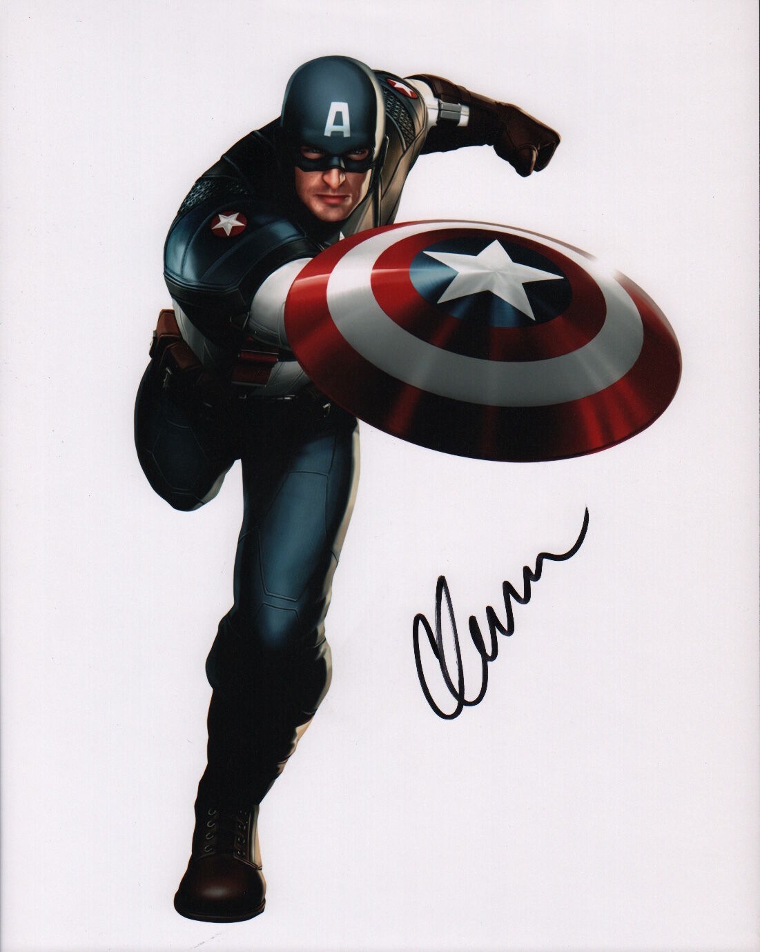 Chris Evans (Avengers) signed 11x14 Photo Poster painting