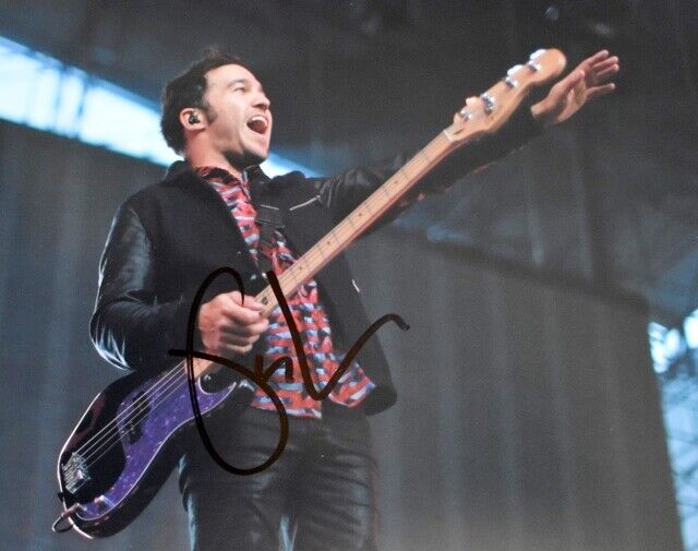 Pete Wentz Signed Autographed FALL OUT BOY FOB Concert 8x10 inch Photo Poster painting