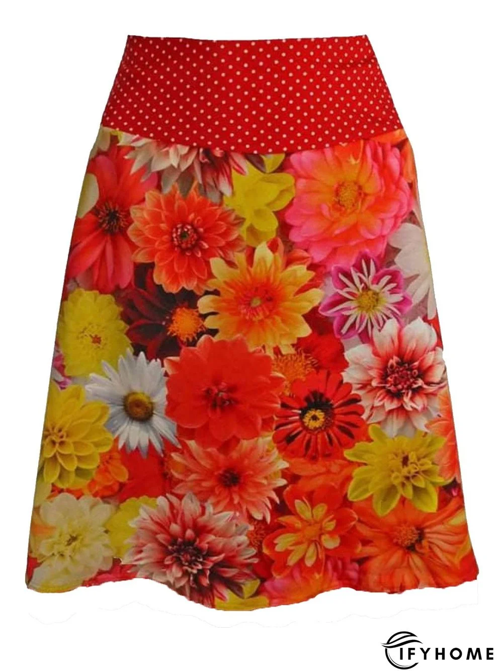 Floral-Print Casual Skirt | IFYHOME