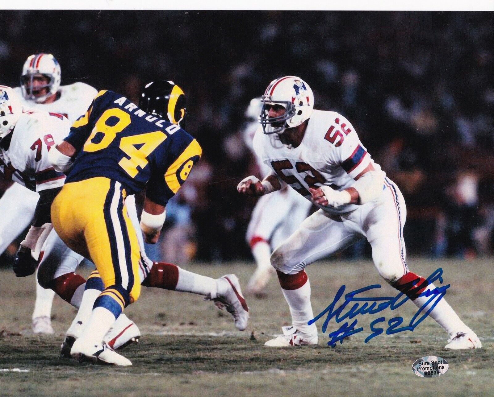 STEVE KING NEW ENGLAND PATRIOTS ACTION SIGNED 8x10