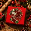 DIY Diamond Art Christmas Gift Box Red Hardboard Holiday Craft Decor Kit