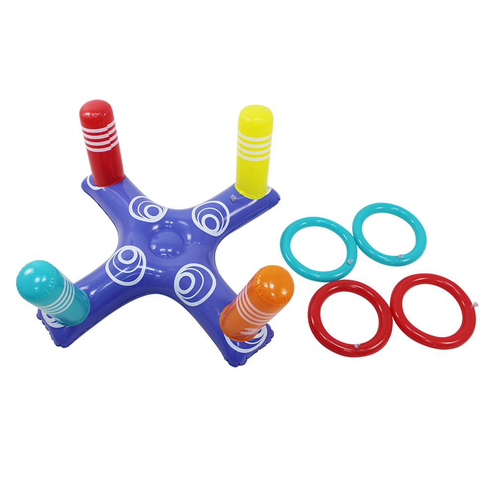 

Inflatable Cross Ring Water Game Float Swim Pool Play Toys with 4 Circles, 501 Original