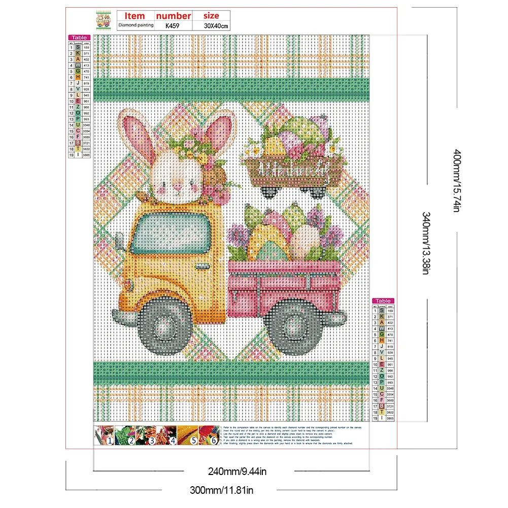 Full Round Diamond Painting 30*40cm - Toy Rabbit