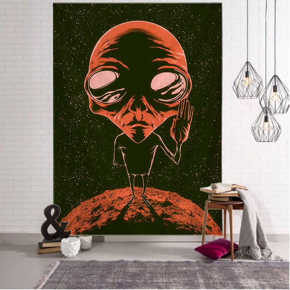 Nigikala art tapestry cartoon illustration wall hanging hippie home dorm decor cloth kawaii room decor kids room wall decor