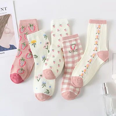5 pairs of printed socks set