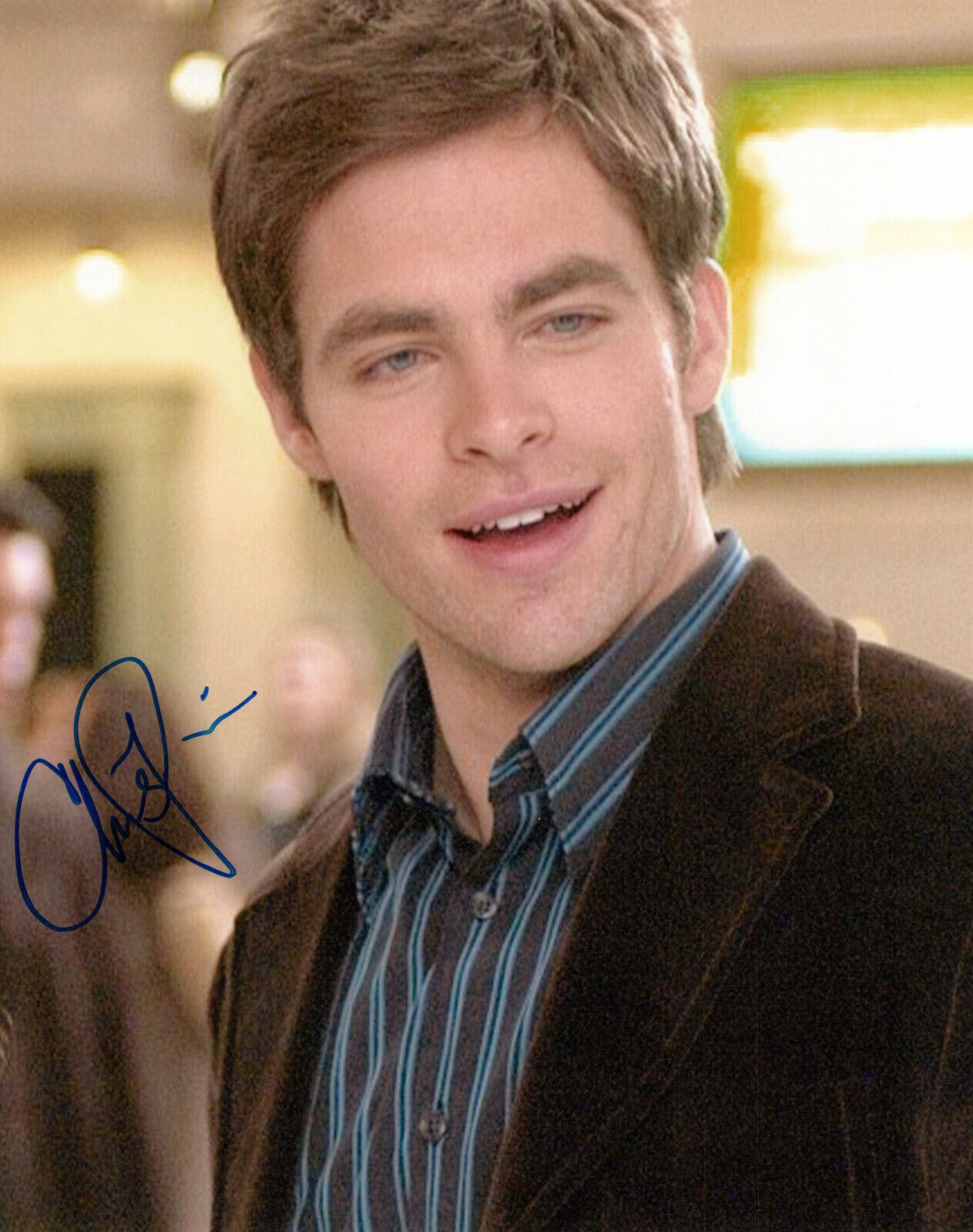 Chris Pine Just My Luck autographed Photo Poster painting signed 8x10 #1 Jake Hardin