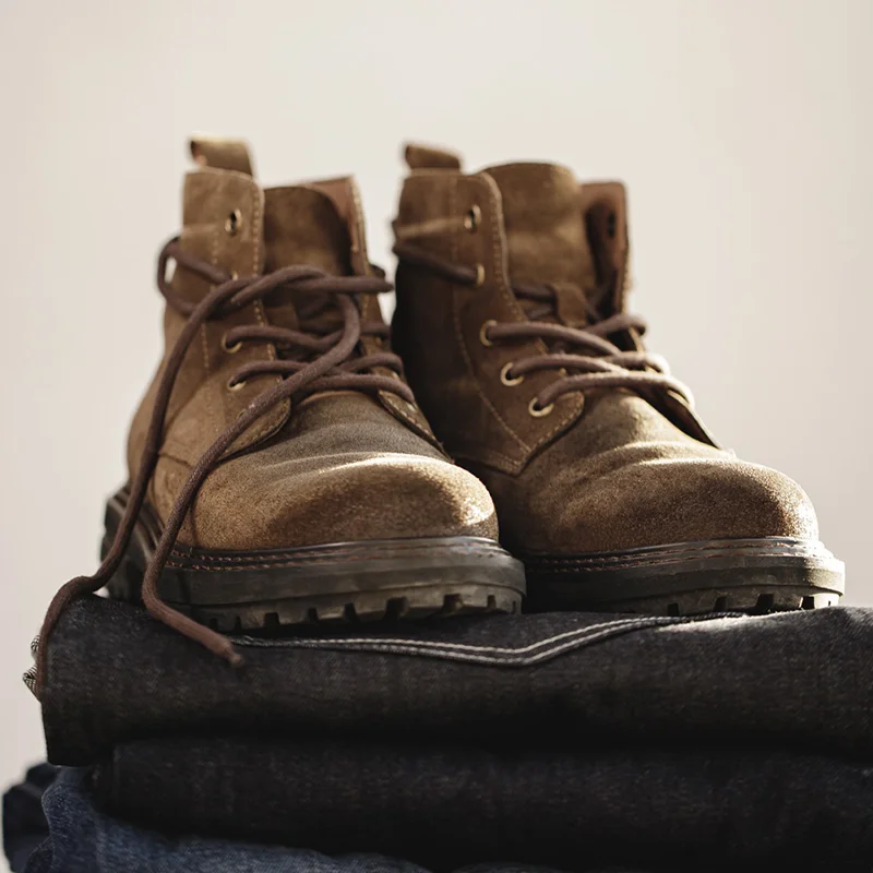 American Retro Brown Casual High Desert Boots