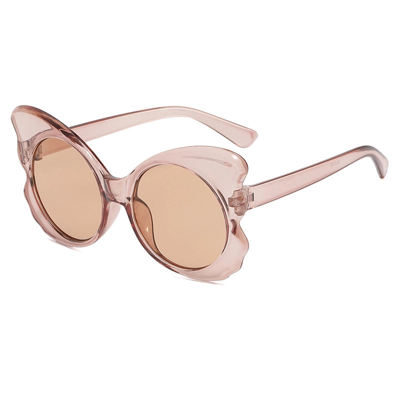Retro Solid Color Ac Oval Frame Full Frame Women’s Sunglasses