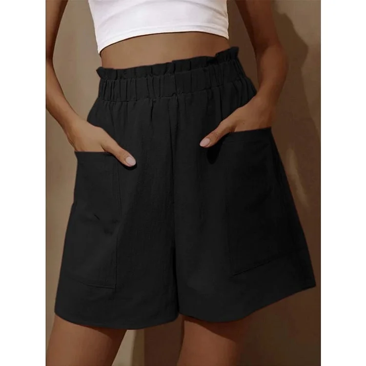Women's Summer High Waist Wide Leg Casual Shorts - Buy 3 free shipping