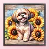 Shih Tzu Dog-11CT Stamped/Counted Cross Stitch 40*40cm tapestrymarket