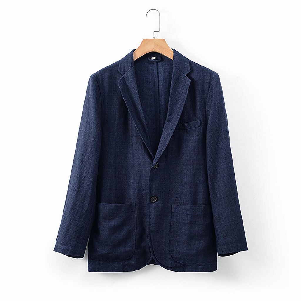 100% European Linen Men's Blazer REAL SILK LIFE