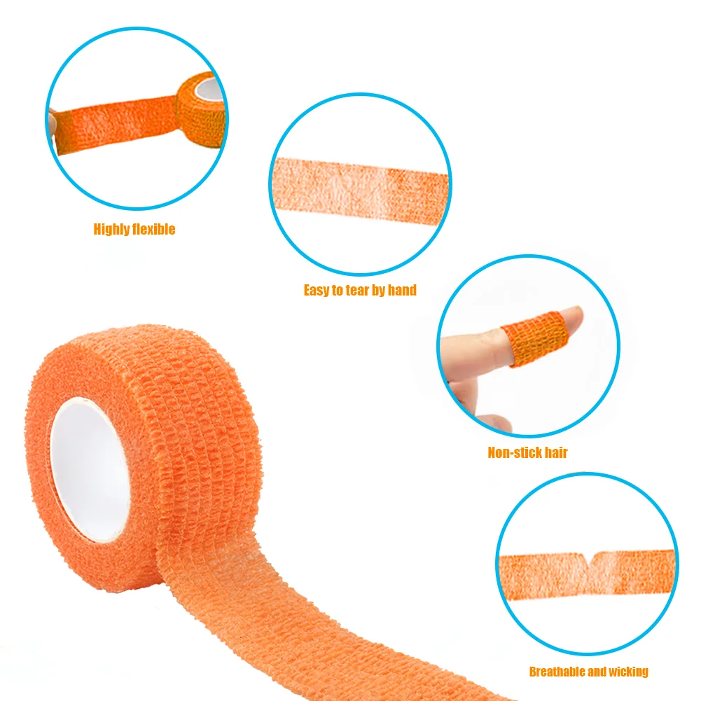 Self Adhesive Wrap Tape Elastic Bandage Cross Stitch Finger Protector Kits(2.5*450cm)