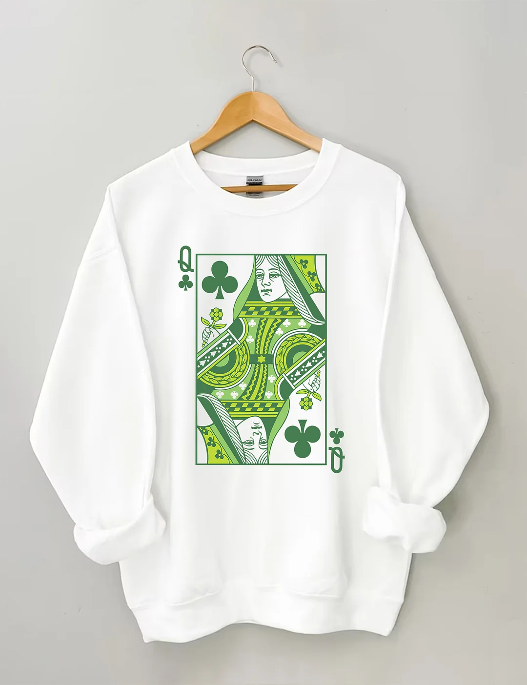 Queen Of Clubs St. Patrick's Day Sweatshirt 