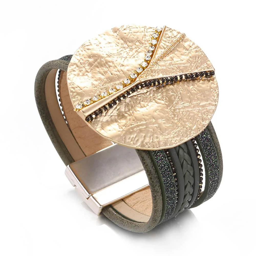 Captivating Multi-Layer Bracelets With Boho Metal Crystal Wrap