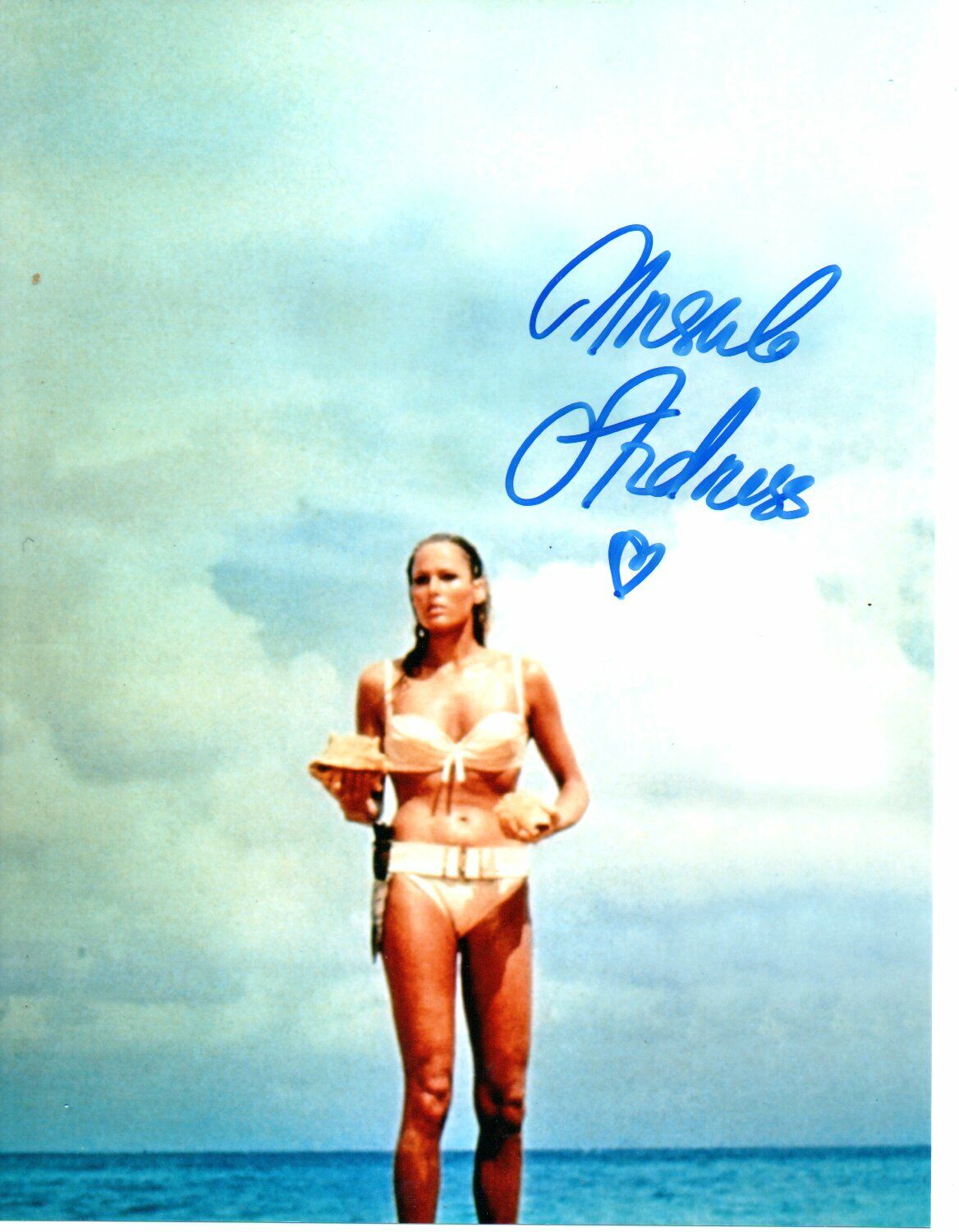 Genuine Hand Signed Ursula Andress Dr No Photo Poster painting 10 x 8 Photo Poster painting  James Bond COA