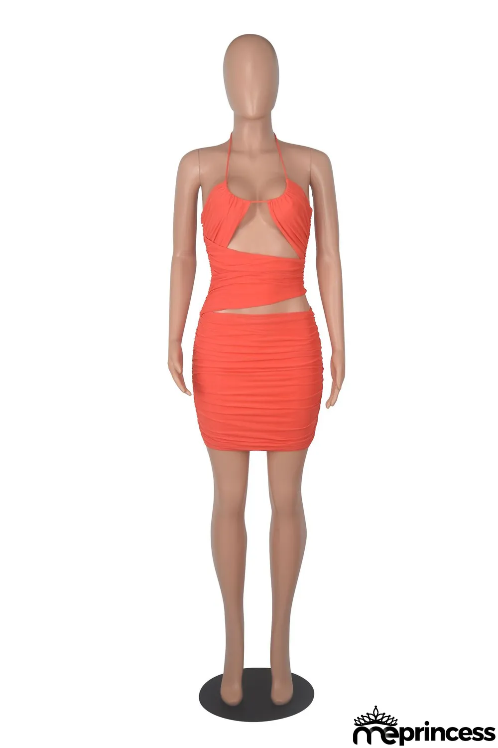 Women Summer Straps Sexy Pleated Backless Bodycon Dress