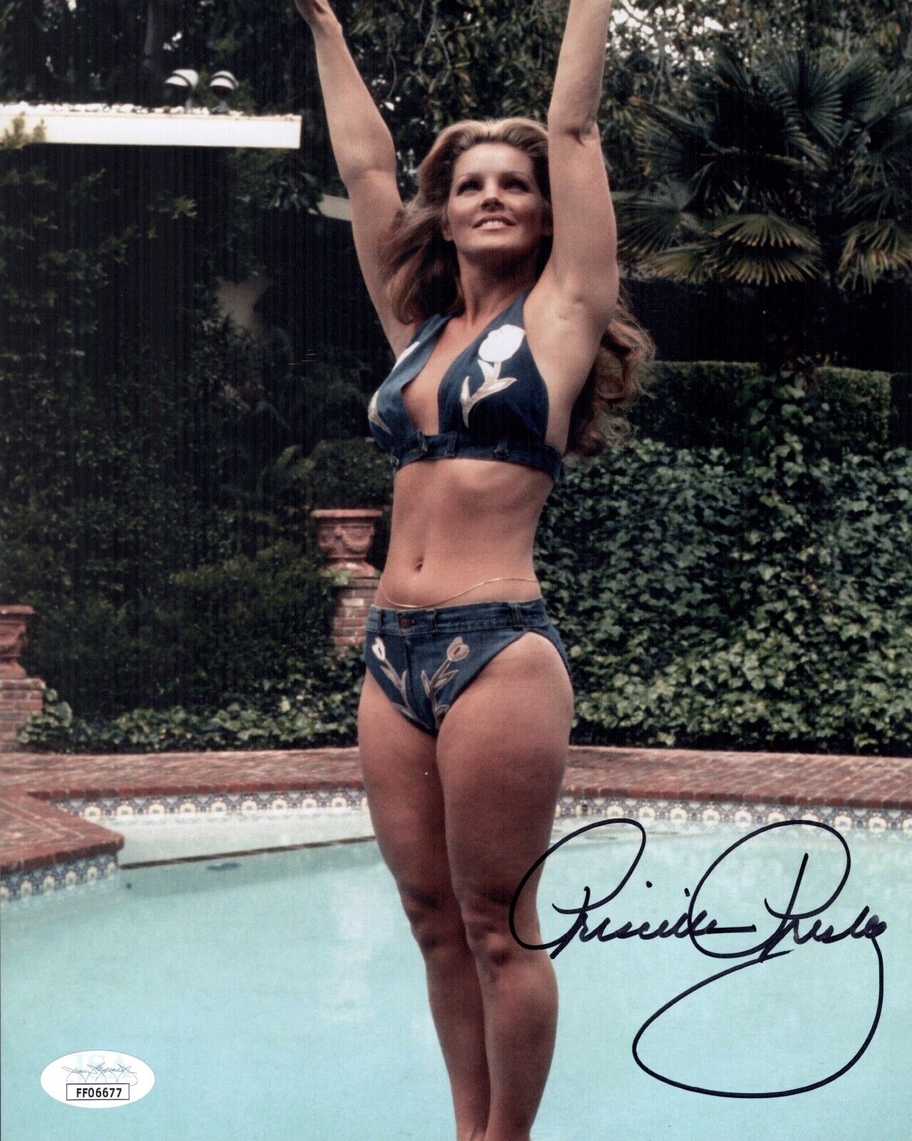 PRISCILLA PRESLEY Signed SEXY 8x10 NAKED GUN Photo Poster painting IN PERSON Autograph JSA COA