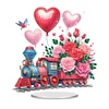 DIY Flower Train Acrylic Special Shape Diamond Painting Desktop Ornaments