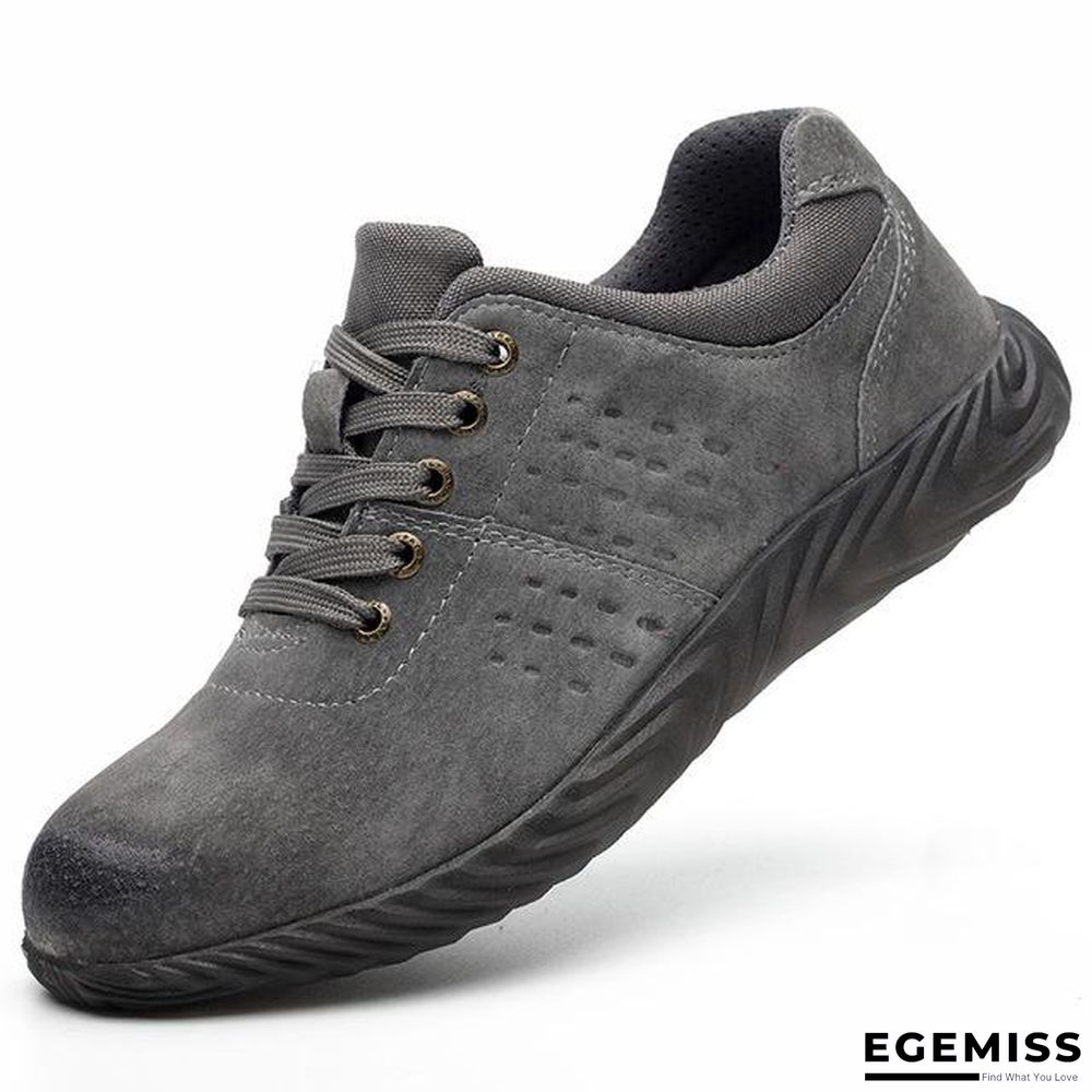 Men Leather Safety Shoes Steel Toe Security Shoes Work Shoes Puncture Proof Sole Work & Safety Boots | EGEMISS