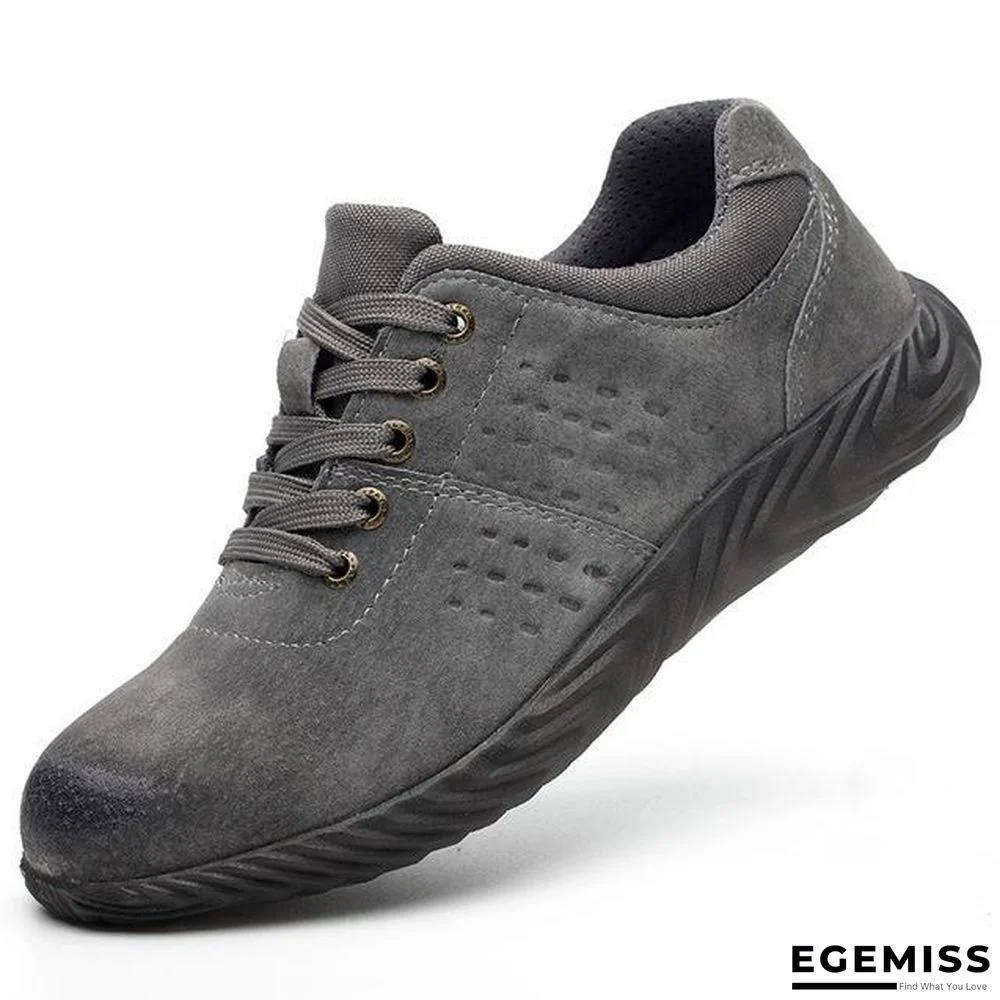 Men Leather Safety Shoes Steel Toe Security Shoes Work Shoes Puncture Proof Sole Work & Safety Boots | EGEMISS