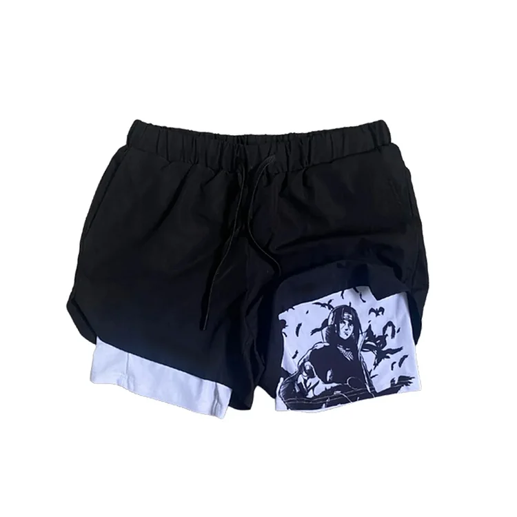 I.U. Men's Casual Drawstring Print Shorts
