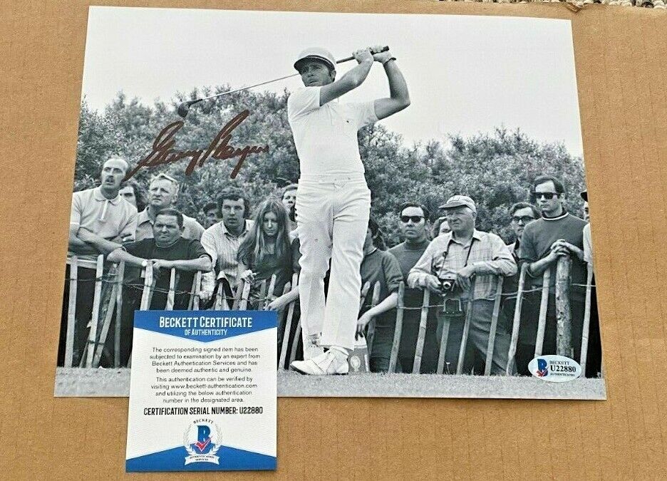 GARY PLAYER SIGNED 8X10 PGA GOLF Photo Poster painting BECKETT CERTIFIED