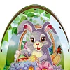 (US Local)Wooden Easter Egg Rabbit Special Shaped Diamond Painting Lamp for Adult Kids