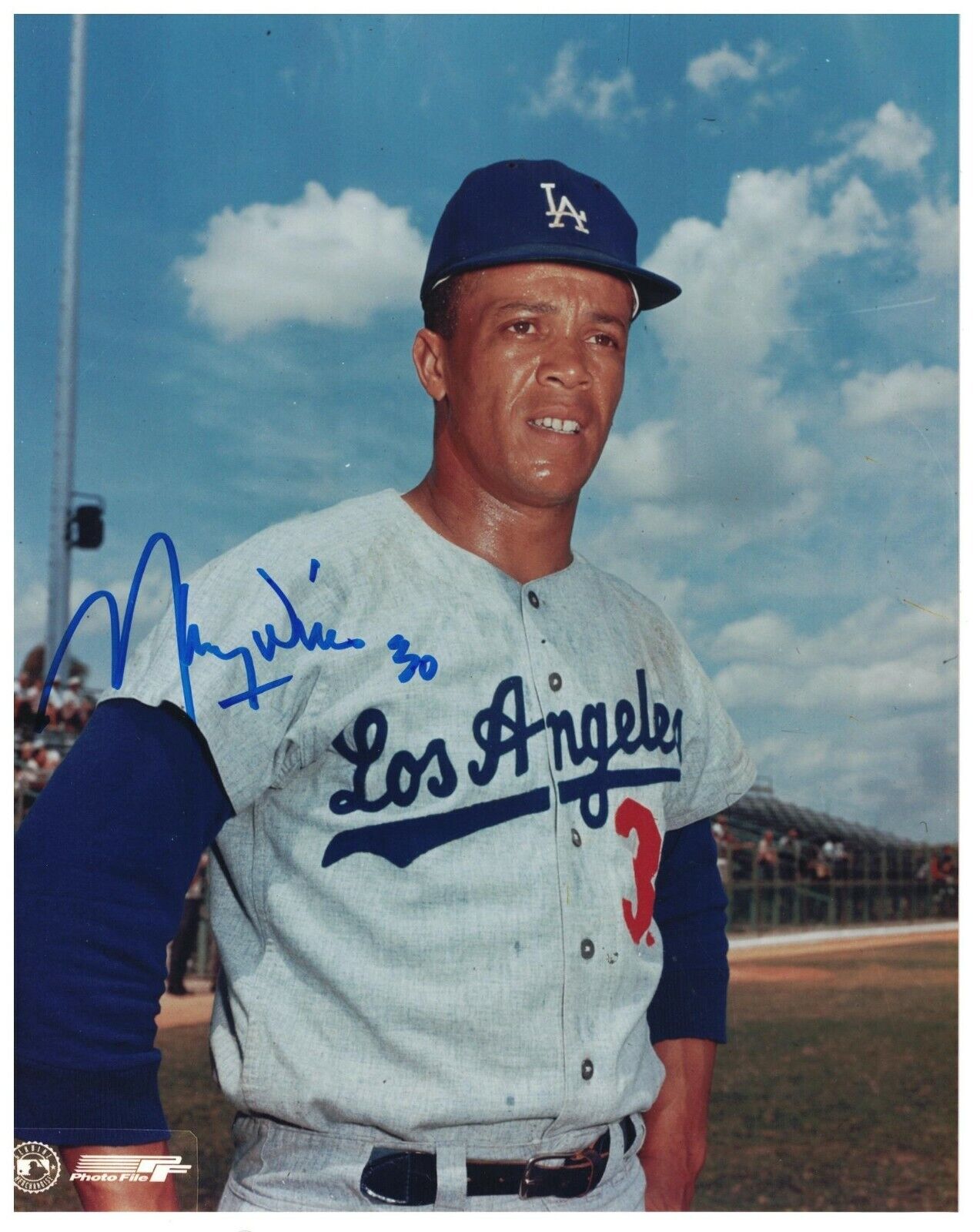 Maury Wills Signed Autographed 8x10 Photo Poster painting Los Angeles Dodgers A