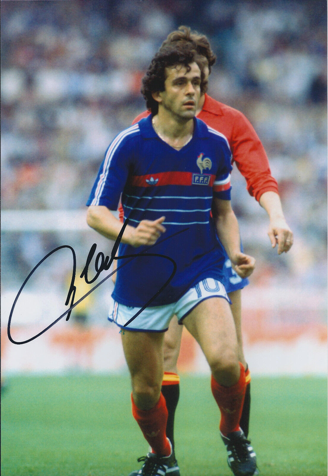 Michel PLATINI Signed Autograph 12x8 Photo Poster painting AFTAL COA France Captain AUTHENTIC