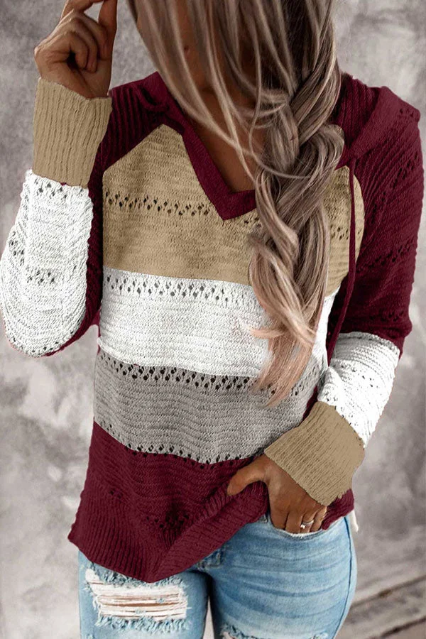 Fashion Loose Striped Plus Size Sweater