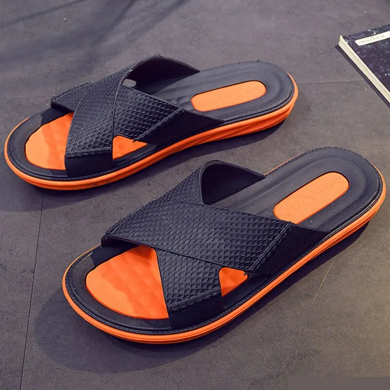 2021 Summer Men's Slippers Indoor Massage Home Shoes Bathroom Non-slip Slippers Beach Shoes Outdoor Men's Slippers