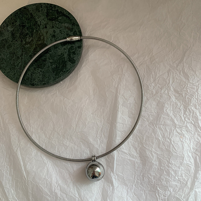 Titanium Steel Ball Necklace