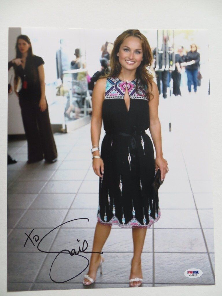 Giada De Laurentiis Signed Food Network Authentic 11x14 Photo Poster painting (PSA/DNA) #J03238