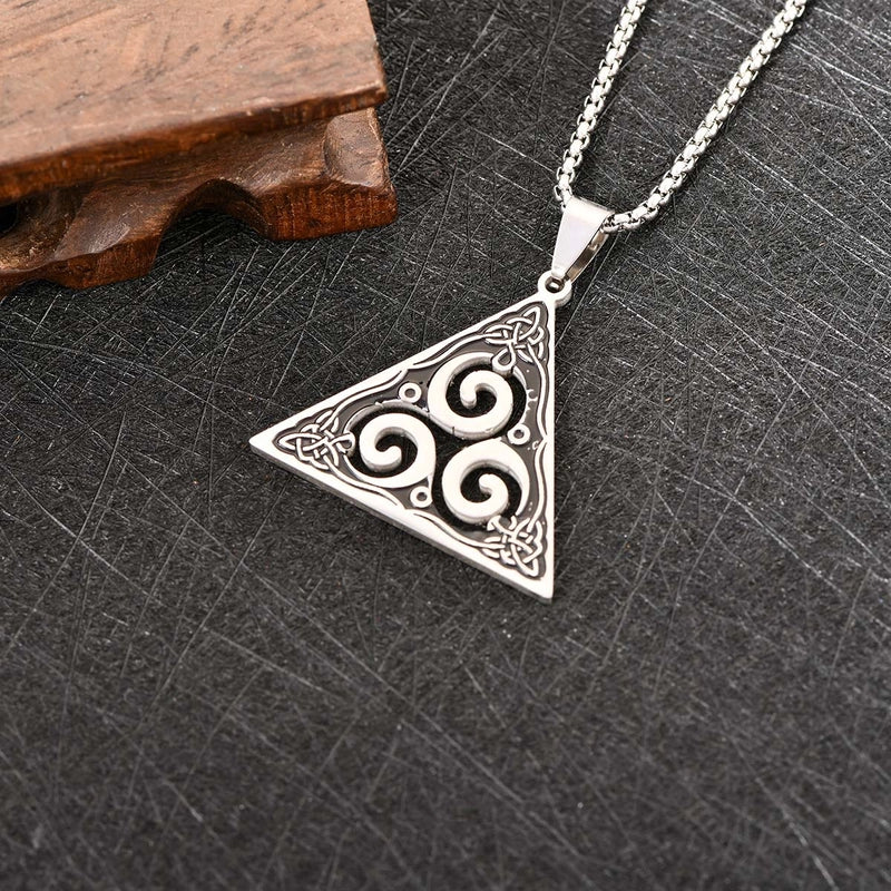 Hip-Hop Retro Witches Knot Titanium Steel Plating Men’s Pendant Necklace