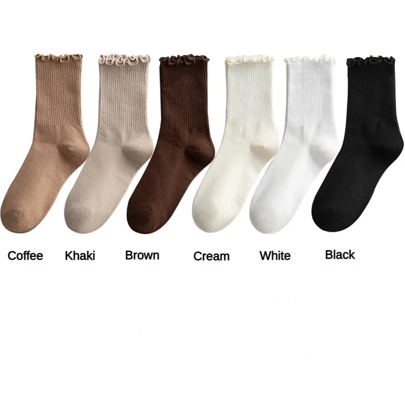 High-Quality Pure Cotton Socks with Pile Design and Wooden Edge - Perfect for Everyday Wear